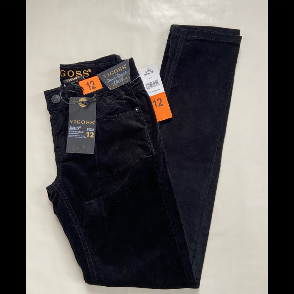NWT. Girls Vigoss Skinny Super Stretch Cord Jeans